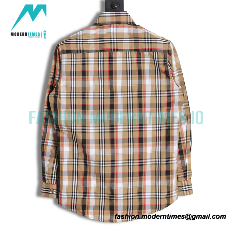 Burberry - New Pocket Embroidered Striped Long-sleeved Shirt T-shirt
